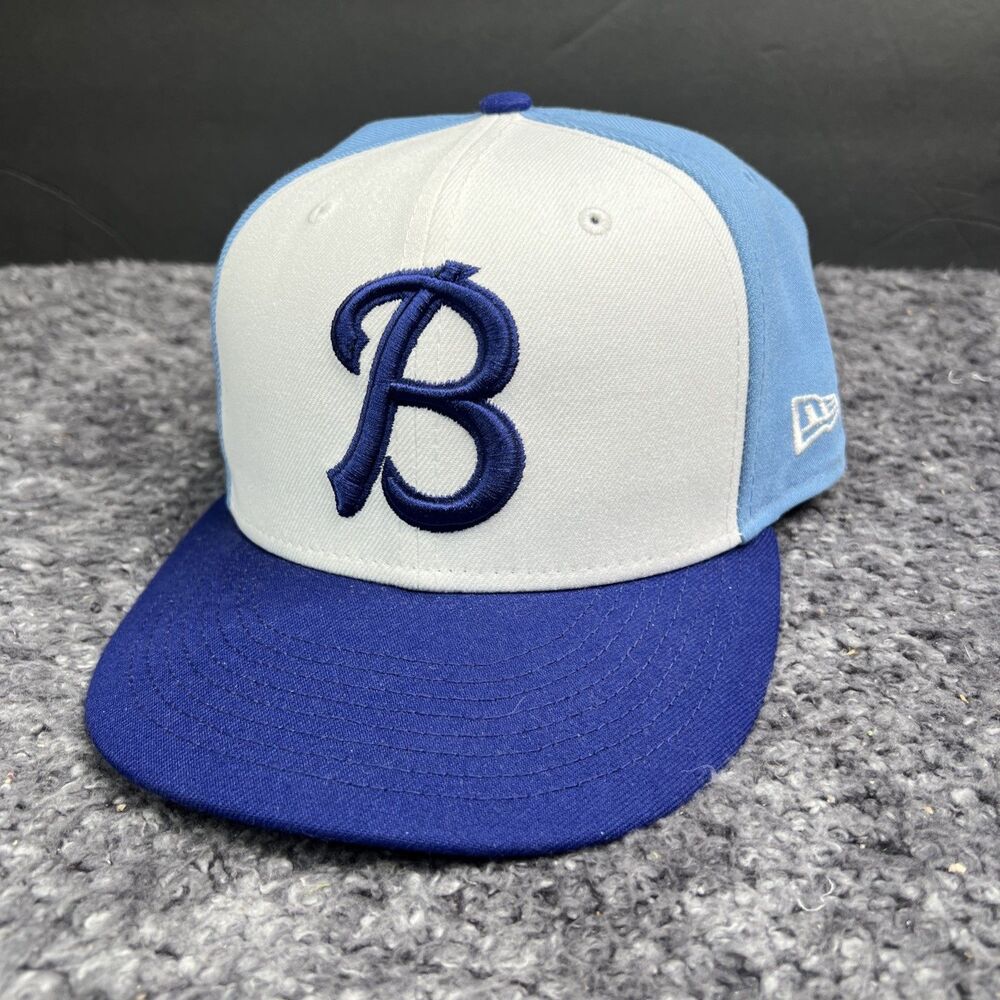 Buffalo Bisons Blue White Rare New Era Hat Size 7  5/8 Fitted Baseball AAA EUC